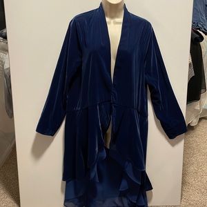 Soft Surroundings Blue Velvet jacket size M